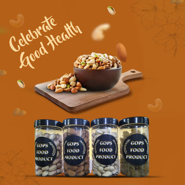 Gops Dry Fruit Combos – Power-Packed Nutrition in Every Jar 150GM Each Pack Of-4